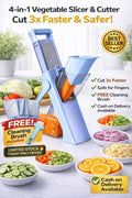 4-in-1 Vegetable Slicer & Cutter – Cut 3x Faster & Safer | FREE Cleaning Brush | COD