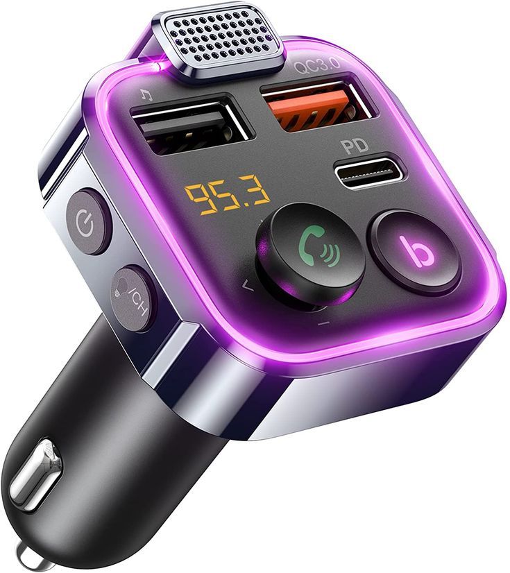 Upgraded Bluetooth FM Transmitter for Car Adapter,