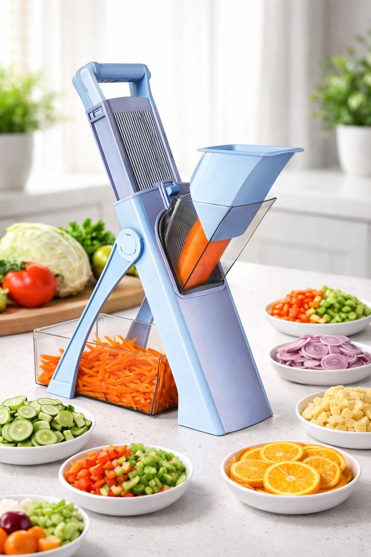 4-in-1 Vegetable Slicer & Cutter – Cut 3x Faster & Safer | FREE Cleaning Brush | COD