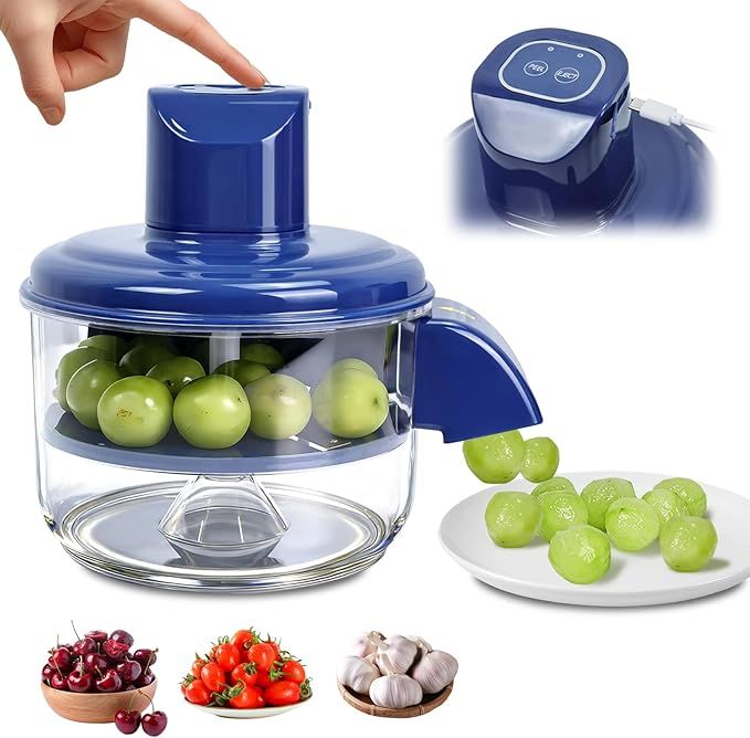 Electric Peeling Machine for Grape, Rechargeable Fruit and Vegetable Automatic Peeler, Quick Peeling Machine for Home, Camping and Businesses, NOT Fits for Large Fruits as Potatoes and Apples: Home & Kitchen