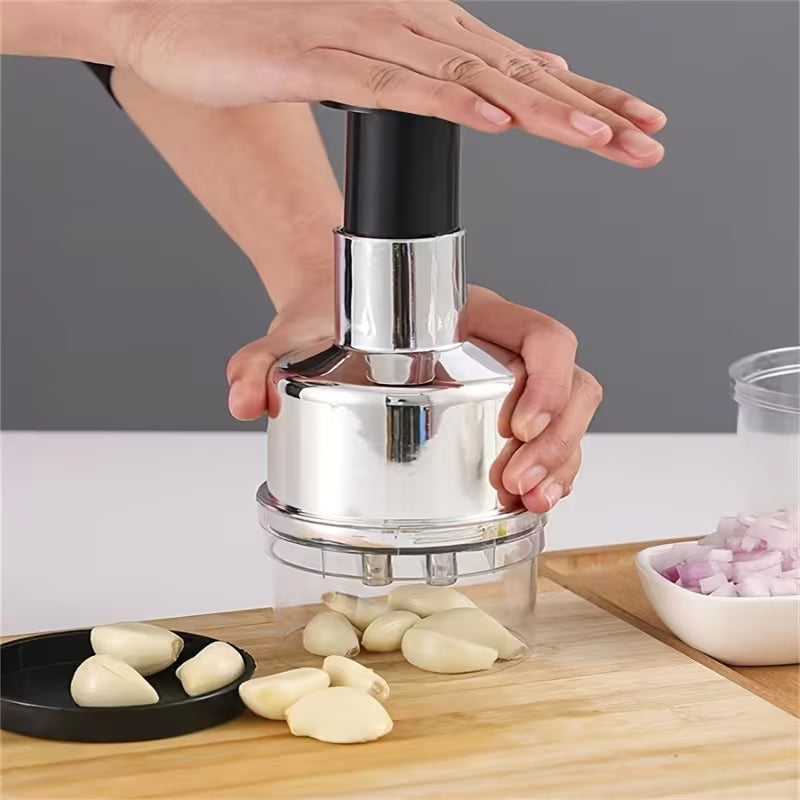 1pc Manual Garlic Press and Food Chopper