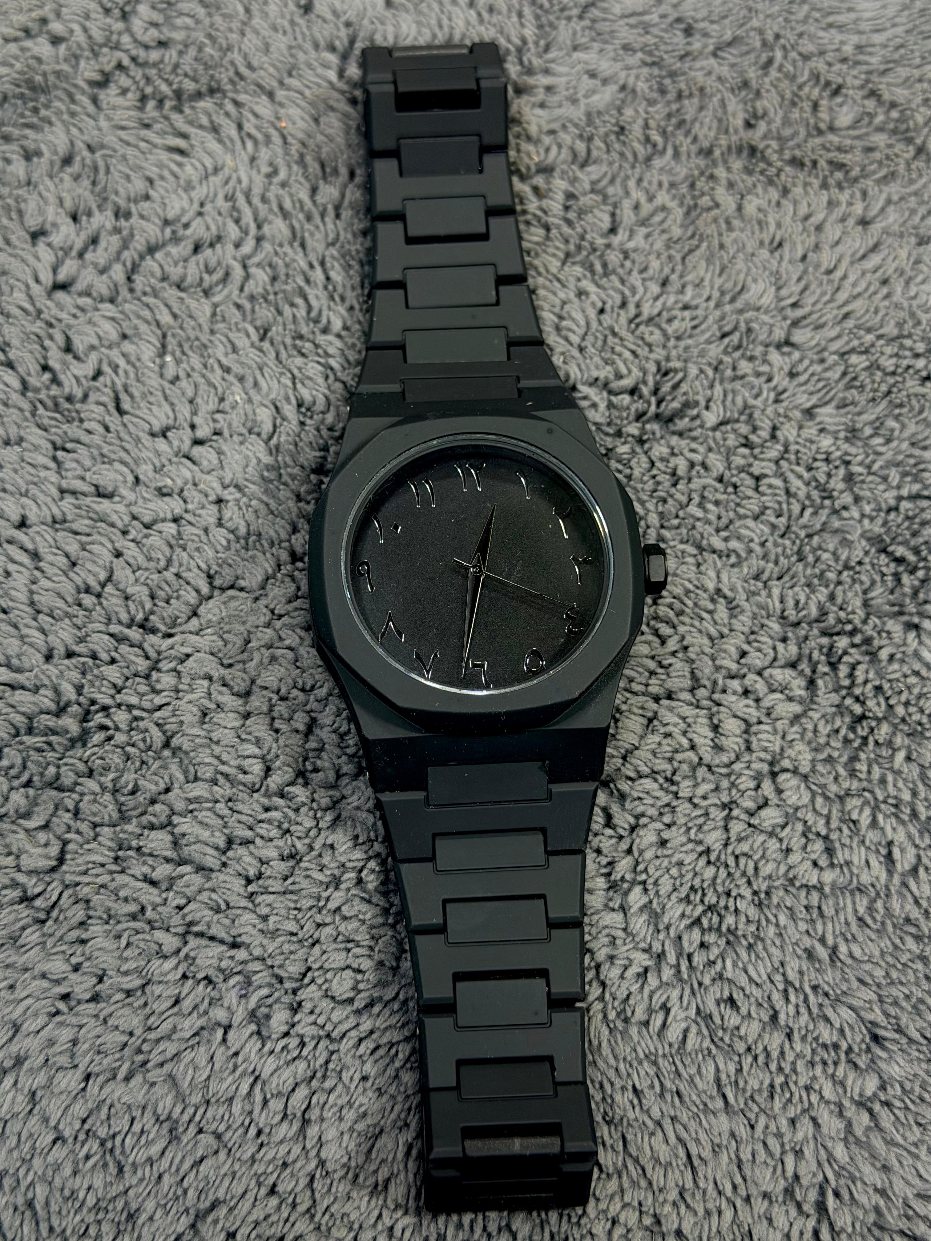 Men’s Luxury Black Analog Watch – Stylish Stainless Steel Strap Quartz Wrist Watch for Men & Boys